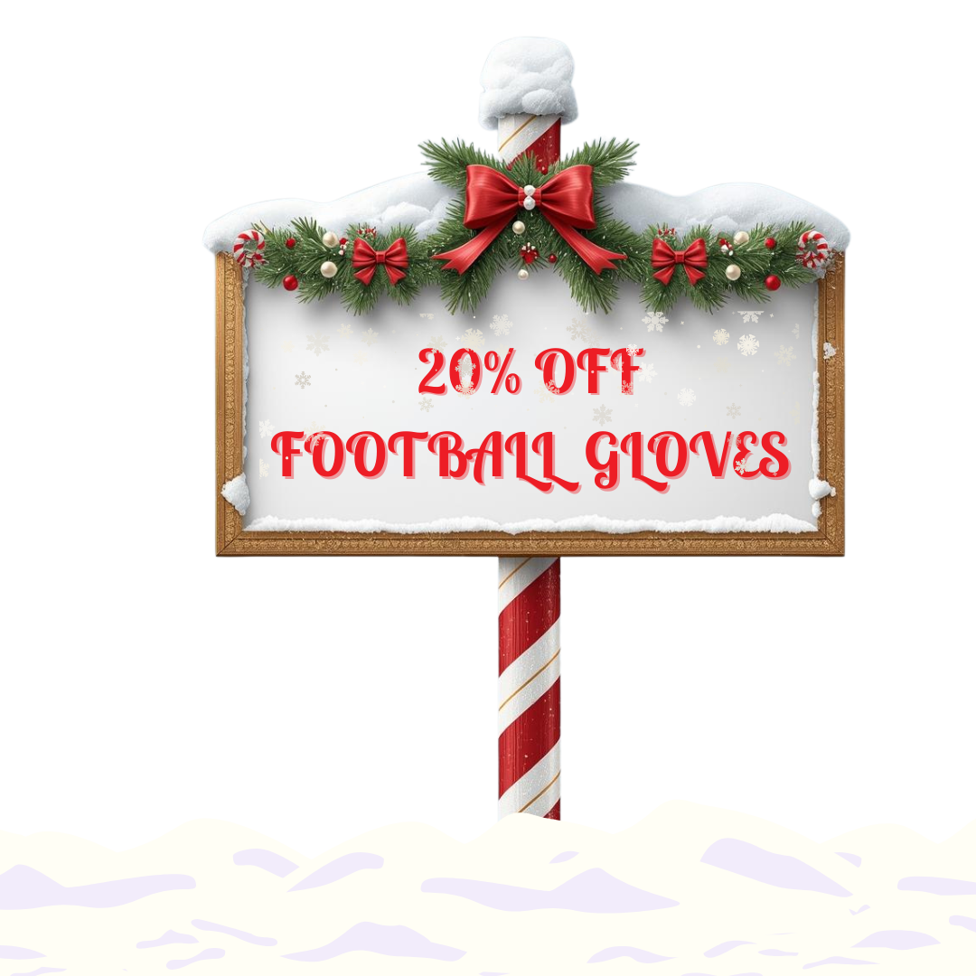 20% Off Football Gloves sign