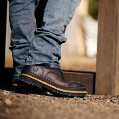 Durable leather work boots